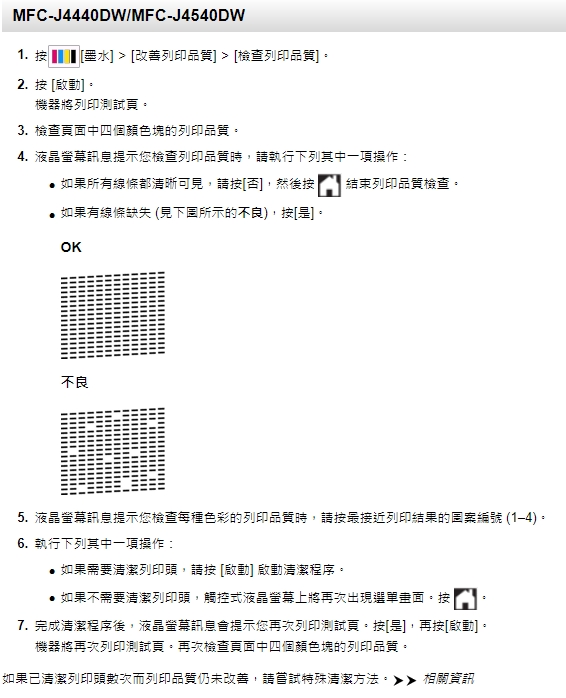 噴頭檢查表按法 J4540